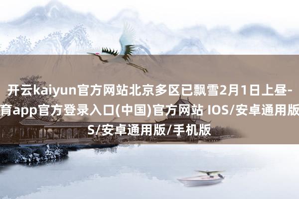 开云kaiyun官方网站北京多区已飘雪2月1日上昼-kai云体育app官方登录入口(中国)官方网站 IOS/安卓通用版/手机版