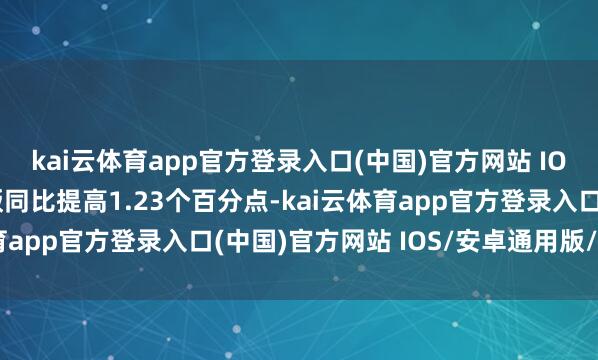 kai云体育app官方登录入口(中国)官方网站 IOS/安卓通用版/手机版同比提高1.23个百分点-kai云体育app官方登录入口(中国)官方网站 IOS/安卓通用版/手机版