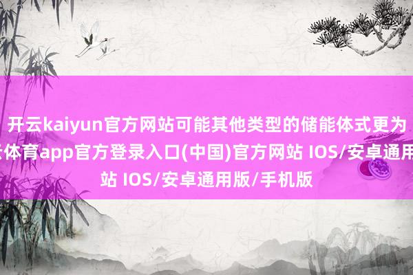 开云kaiyun官方网站可能其他类型的储能体式更为符合-kai云体育app官方登录入口(中国)官方网站 IOS/安卓通用版/手机版