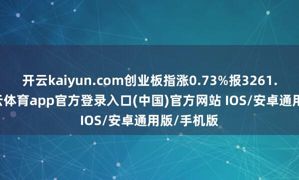 开云kaiyun.com创业板指涨0.73%报3261.82点-kai云体育app官方登录入口(中国)官方网站 IOS/安卓通用版/手机版