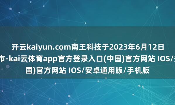 开云kaiyun.com南王科技于2023年6月12日在深交所创业板上市-kai云体育app官方登录入口(中国)官方网站 IOS/安卓通用版/手机版
